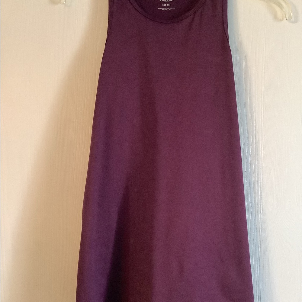 Sleeveless A-Line Dress in Deep Plum